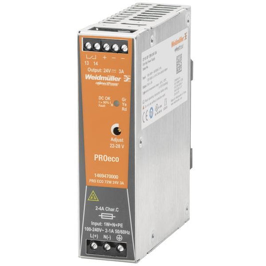 Weidmüller PRO ECO 72W 24V 3A Strom-     versorgung 24V 1469470000