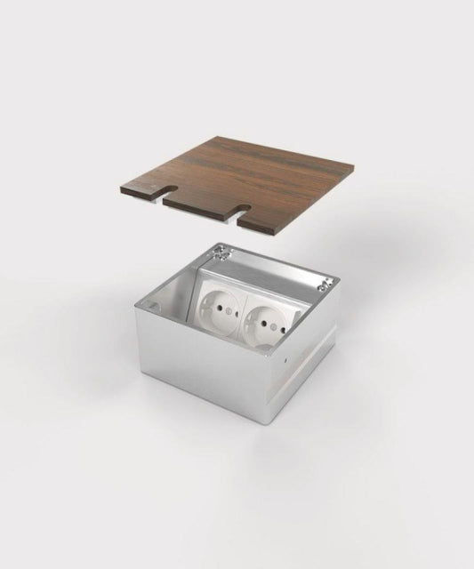 BS Bodensteckdose 8802B 2x     8802B-1-0 Schuko, belegbar 8802B-1-0