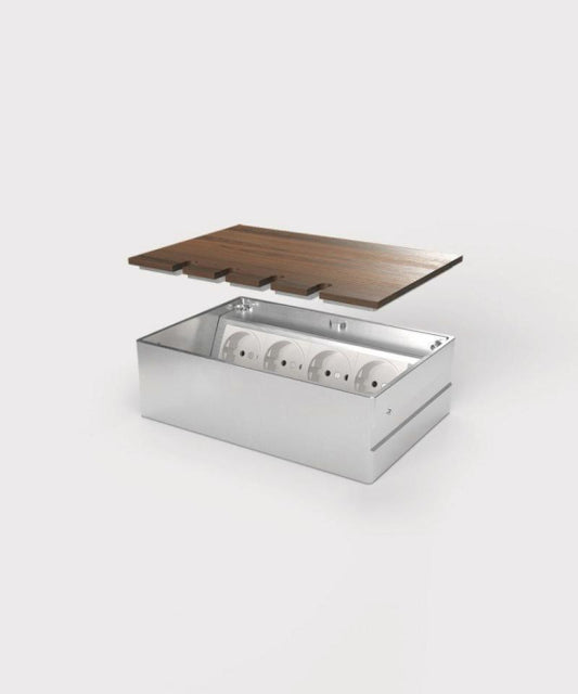 BS Bodensteckdose 8804B 3x     8804B-2-0 Schuko, 1x RJ45 2fach, belegbar 8804B-2-