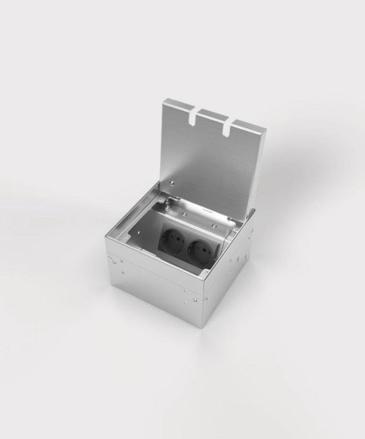 BS Bodensteckdose 8902B 2x     8902B-1-0 Schuko, belegbar 8902B-1-0