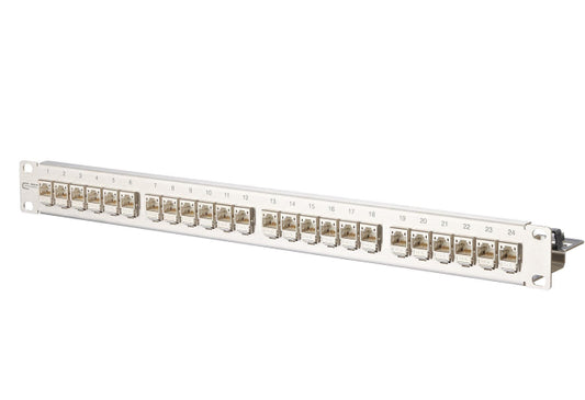 Metz C6A Modul Patch-Panel    130B11P1-E    24 Port 180° 1HE Edelstahl bestückt
