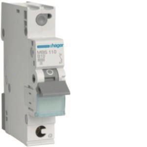 Hager Leitungsschutzschalter      MBS110 1polig 6kA B-10A Quick Connect 1M
