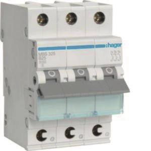 Hager Leitungsschutzschalter      MBS325 ** 3polig 6kA B-25A QuickConnect 3M