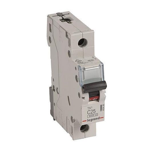 Legrand 403436 TX3 LS-Schalter C 25A     1-polig 6kA 230/400VAC 1TE