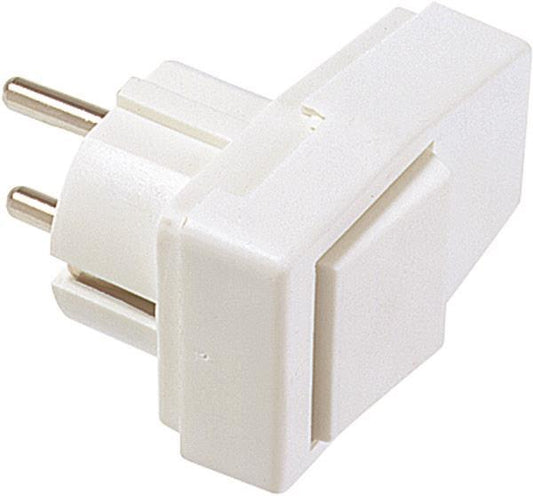 Bachmann Schukostecker Winkel    911.271 mit 2-pol Wippschalter              weiß