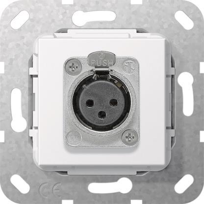 GIRA 566703 XLR-Buchse D-Serie Einsatz   Reinweiß glänzend