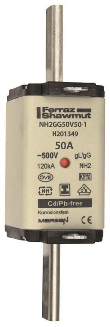 Mersen 1F251.000000 NH2 50A gG 500V      NH-Sicherung sgl spannungsfrei