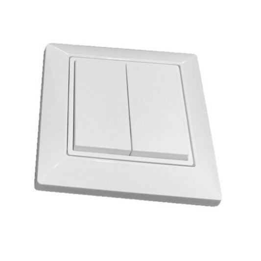 Casambi Wandschalter weiss 2fach  808924 4-Kanal, batterielos quadratisch Wippe