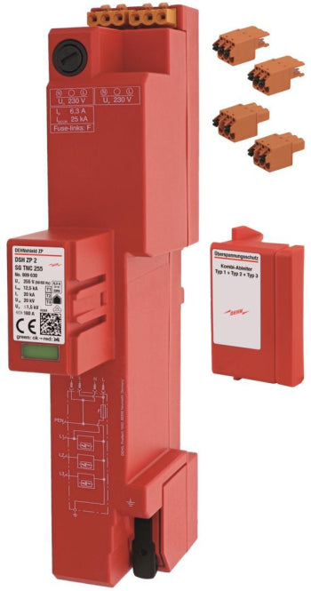 Dehn DEHNshield ZP                909630 DSH ZP 2 SG TNC 255 Kombiableiter Typ1+2