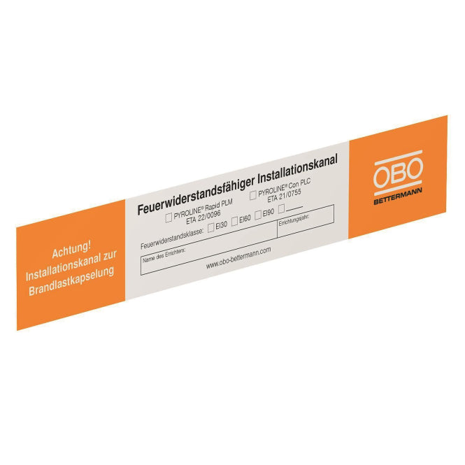 OBO IP PYL DE Kennzeichnungsschild       f.Kanalsystem 250x43 7214740