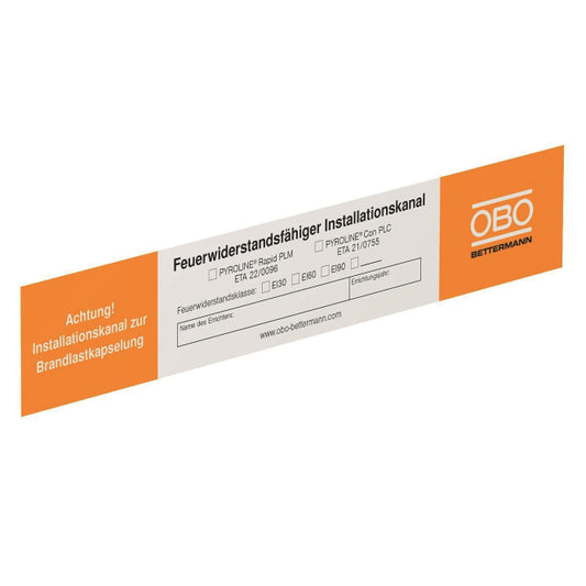 OBO IP PYL DE Kennzeichnungsschild       f.Kanalsystem 250x43 7214740