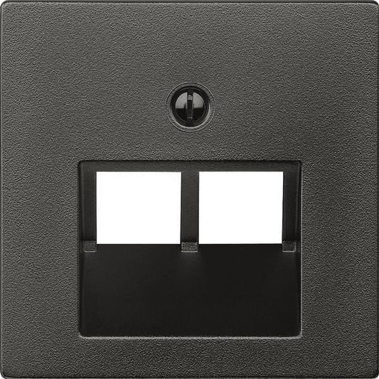 Merten Zentralplatte f.UAE 2fach  298014 anthrazit System M