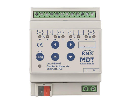 MDT JAL-0410.02 Jalousieaktor 4fach 4TE  REG 10A 230VAC