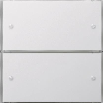 GIRA 2032112 Tastsensor3 Komfort 2fach   KNX Flächenschalter Reinweiß glänzend