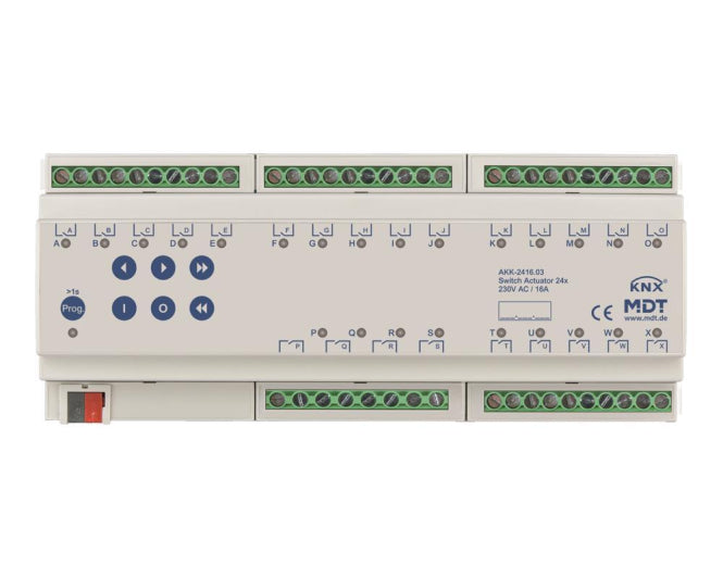 MDT Schaltaktor 24-fach 12TE REG 16A     230VAC Kompakt 70 F 10EVG AKK-2416.03