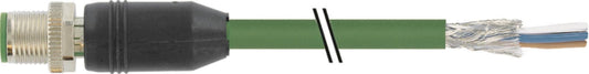 Murrelektronik M12 St 7700-14541-S7V0500 0° D-kod. fr.Ltg TPE SF/UTP C5e gn 5m