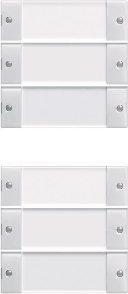 GIRA 213603 Wippenset 6fach (3+3) BSF    System 55 Klar/Reinweiß glänzend