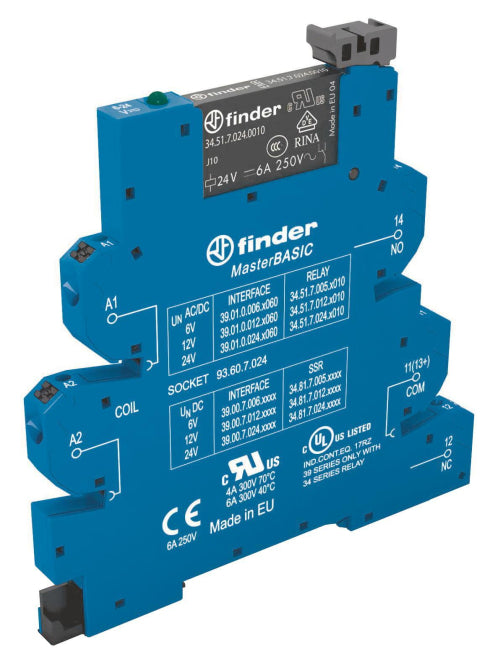 Finder EMR-Koppelrelais-MasterBASIC      39.01.0.024.0060 1W 6A 24VAC/DC