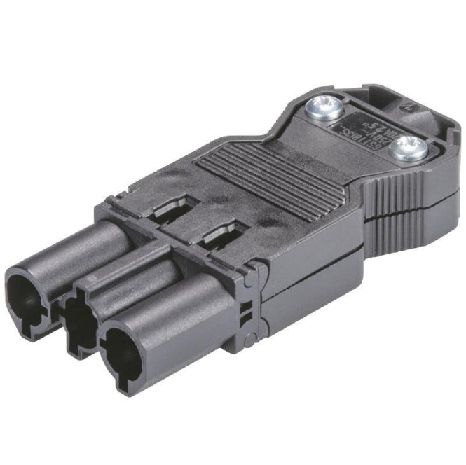 WIEL Gerätestecker       GST18I3SS1ZR1SW schwarz mit Zugentlastung  92.932.3053.1