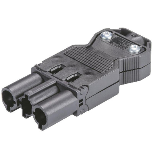 WIEL Gerätestecker       GST18I3SS1ZR1SW schwarz mit Zugentlastung  92.932.3053.1