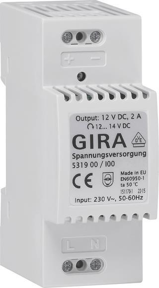 GIRA 531900 Spannungsversorgung DC 12V   2A REG Elektronik
