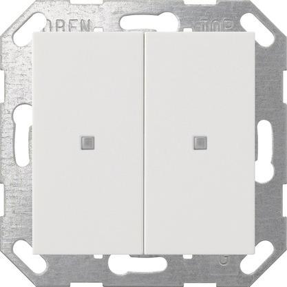 GIRA 517327 Taster Wippe 2fach OneKNX    System 55 Reinweiß seidenmatt