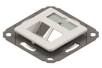 EasyLan designfähige Modulaufnahme leer  m.Zentralplatte 1 fach RAL9010   CKVD1D2