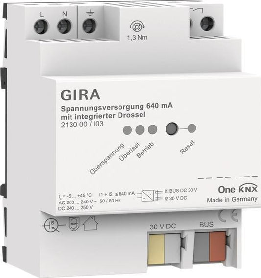 GIRA 213000 Spannungsversorgung 640mA    Drossel OneKNX REG