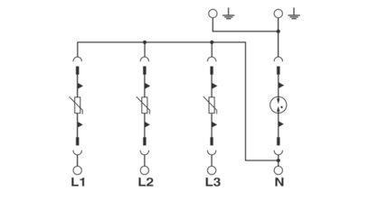 Phoenix 2838209           VAL-MS 230/3+1 Überspannungsschutz-Gerät Typ 2 TN-S