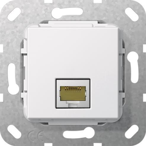 GIRA 569603 Modular Jack RJ45 Cat.6A     10Gbit Einsatz Reinweiß glänzend