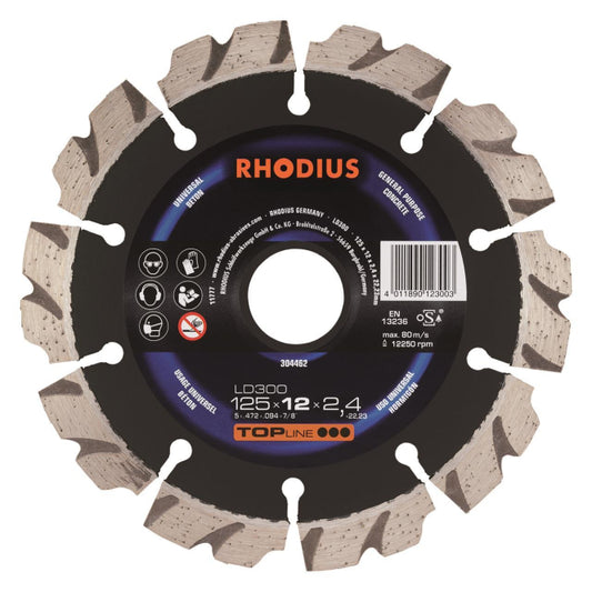 Rhodius Diamantscheiben LD 300    304462 125x12x2,4x22,23         Universal/Beton