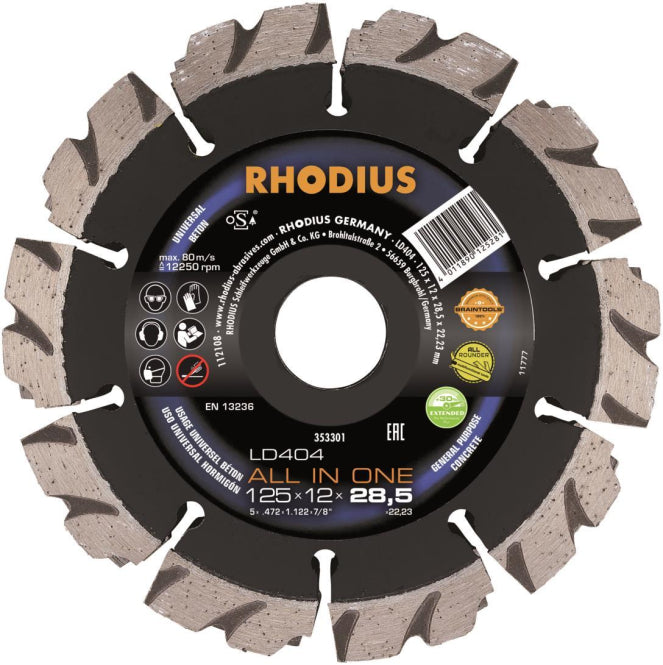 Rhodius Diamant-Trennscheiben LD404      ALL IN ONE 125x22,23              353301