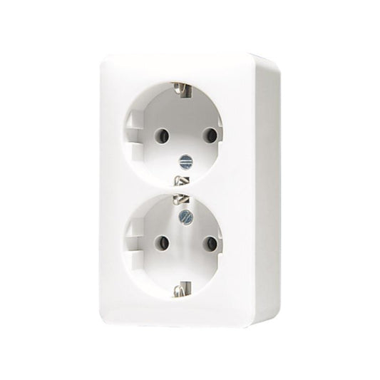 JG Schuko-Steckdose              6020AWW   AP600 2-fach alpinweiss