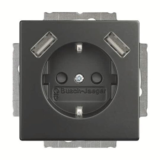 BJ Schuko/USB Steckdose  20 EUCB2USB-885 future linear USB-Ladestation schwarz