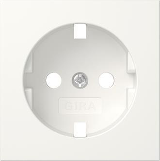 GIRA 492003 Abdeckung SCHUKO-Steckdose   System 55 Reinweiß glänzend