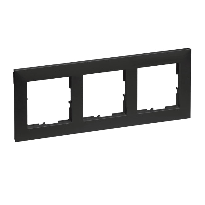 Legrand 765373 SEANO 3-fach Rahmen in    der Farbausführung Schwarz lackiert