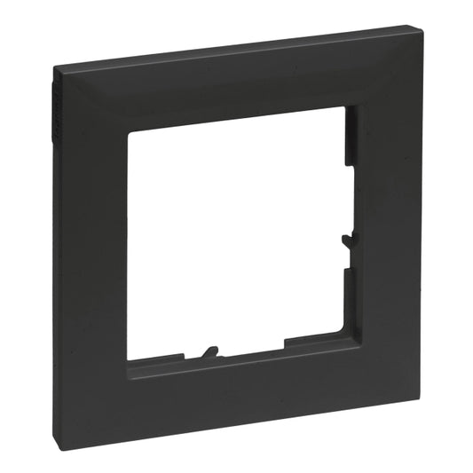 Legrand 765371 SEANO 1-fach Rahmen in    der Farbausführung Schwarz lackiert