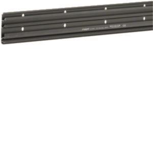 Hager Sockelleistenkanal-       SL200801 Unterteil 3Kammern PVC 20x80mm schwarz