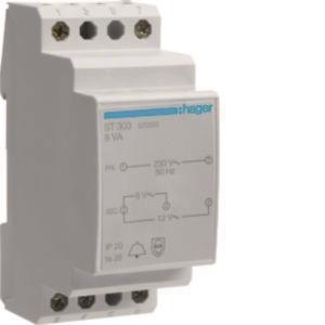 Hager Klingeltrafo 230V/8V u.12V   ST303 8VA 2PLE