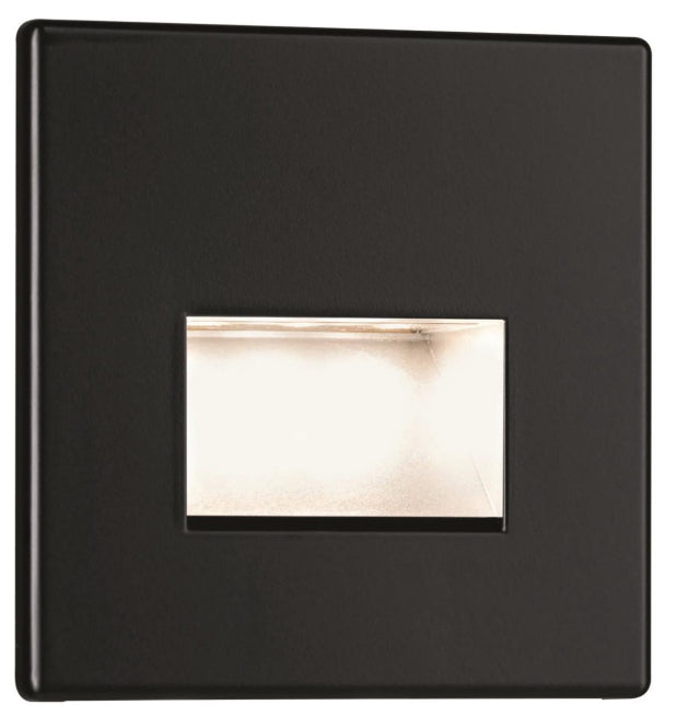 PAULM Wandeinbauleu. Edge Quadro   93094      1,2W 50lm 2700K WA55mm Schwarz
