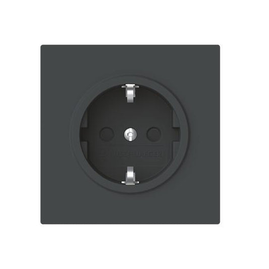 BJ SCHUKO  Steckdose Safety+ 20 EUCB-45M schwarz Busch-art linear