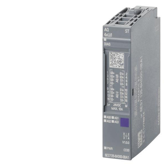 Siemens 6ES71356HD000BA1 SIMATIC ET      200SP analo. Ausg.modul AQ 4XU/I Stand.