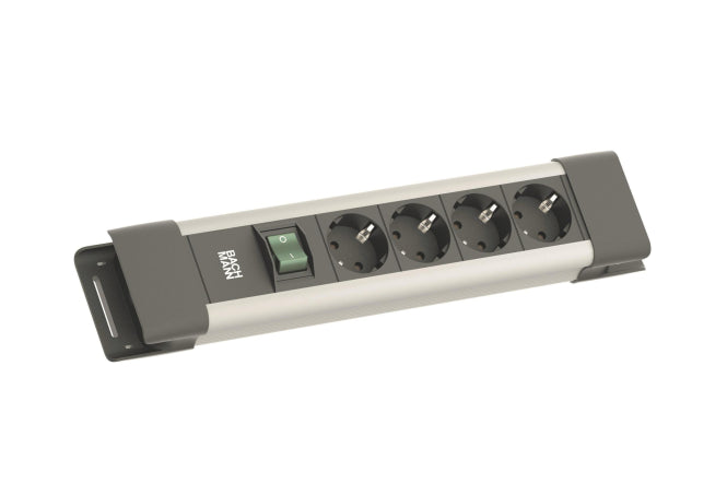 Bachmann CONNECTUS 4xCEE7/3     BM005906 1xSchalter 2,0m CEE7/7 Grau
