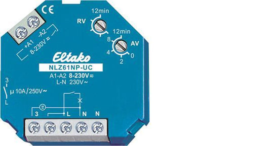 Eltako NLZ61NP-UC Nachlaufschalter 1S    n.potenzialfrei 10A             61100704
