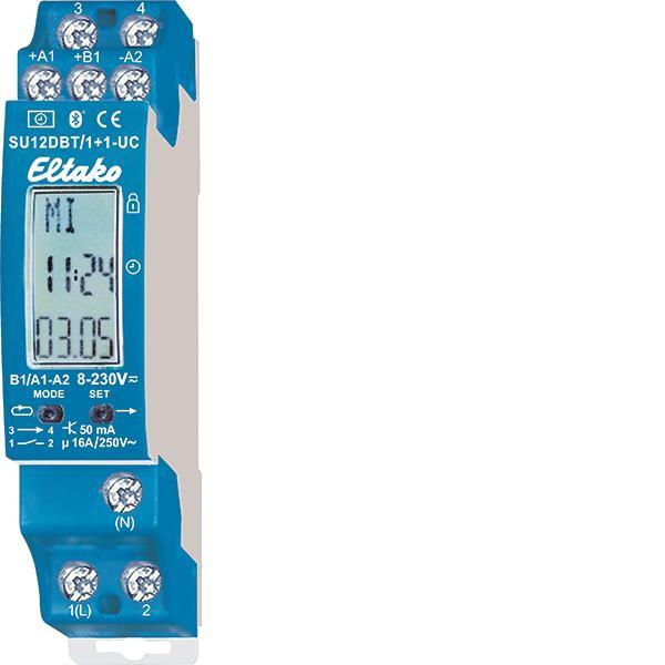 Eltako 2-Kanal-Schaltuhr  SU12DBT/1+1-UC m.Display u.Bluetooth 23200902