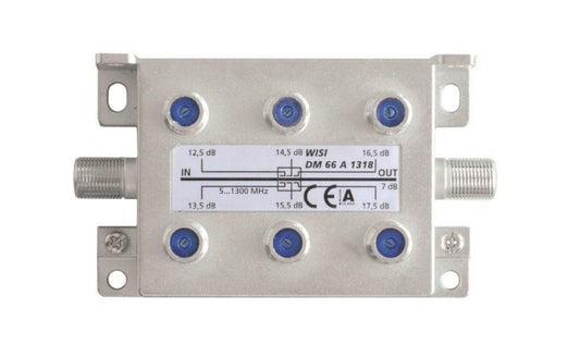 WISI 6-fach Abzweiger          DM66A1318 5-1300MHz 12,5-17,5dB Klasse A (+10dB)