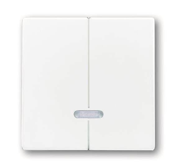 BJ solo Dimmer-Abdeckung für     6545-84   Memory davos/ studioweiss mit Glimmla
