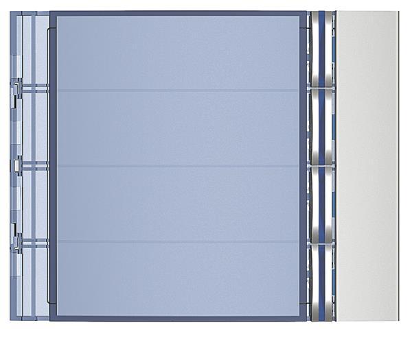 BTicino 352041 Frontblende Ruftasten-    modul SFERA 4RT Allmetal