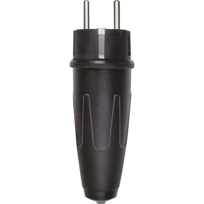 Merten Schwerer Vollgummi-SCHUKO- 123551 Stecker schwarz