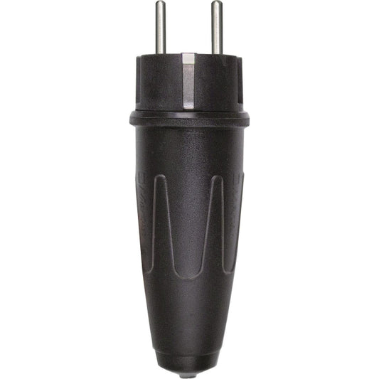 Merten Schwerer Vollgummi-SCHUKO- 123551 Stecker schwarz